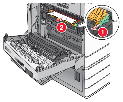 202.03 paper jam or accordion jam in the fuser | Lexmark X954